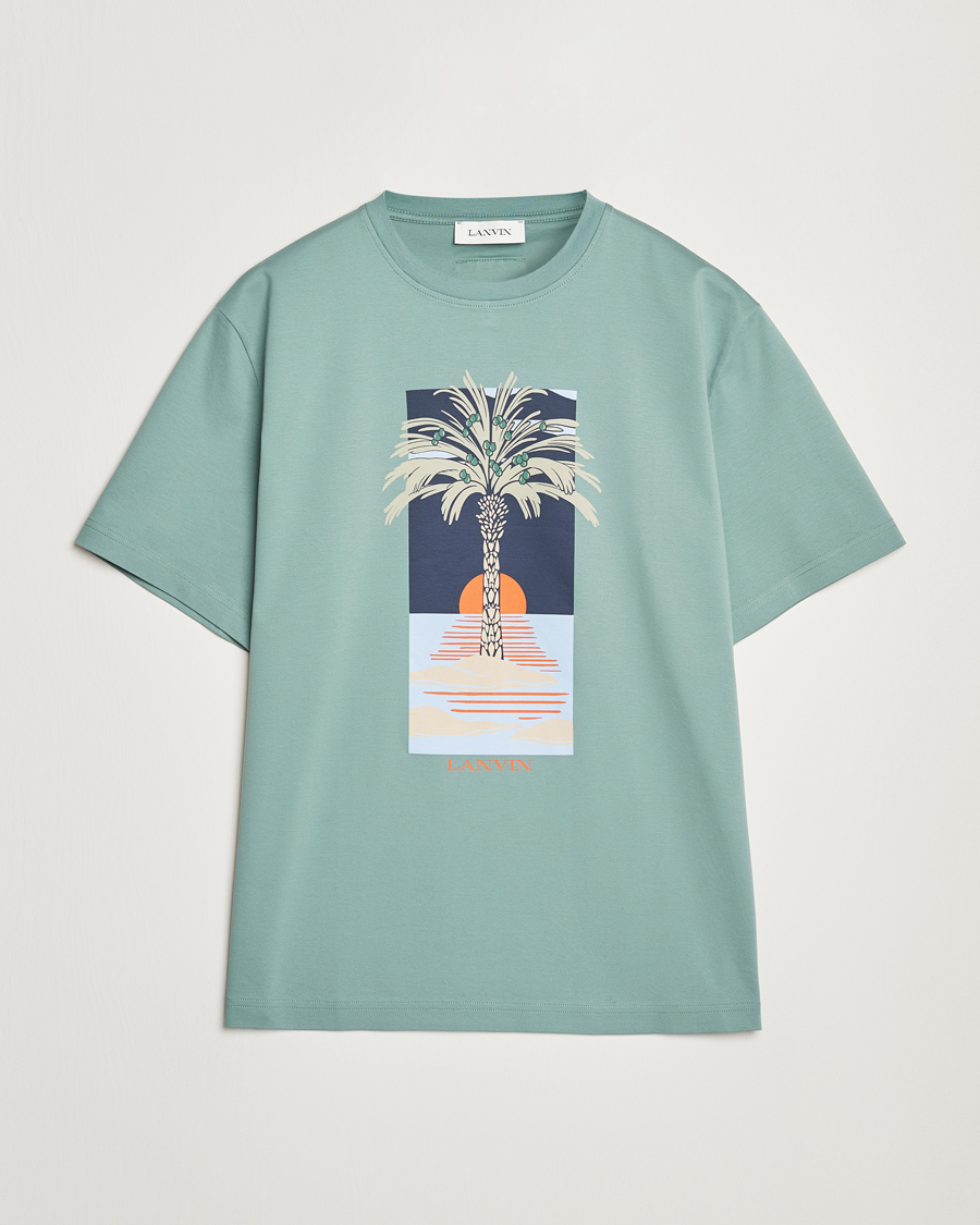 Men | T-Shirts | Lanvin | Printed T-Shirt Sage Green