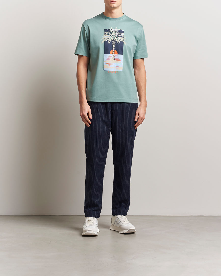 Men | T-Shirts | Lanvin | Printed T-Shirt Sage Green
