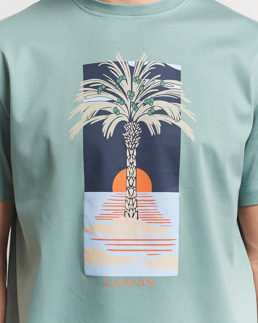 Men | T-Shirts | Lanvin | Printed T-Shirt Sage Green