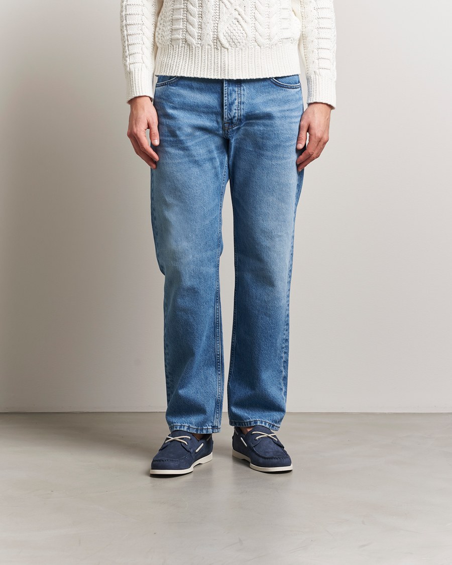 Men | Boat Shoes | Sebago | Docksides Portland Nubuck Boat Shoe Blue Navy