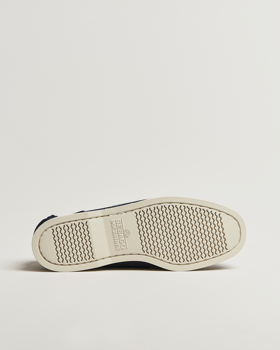 Men | Boat Shoes | Sebago | Docksides Portland Jib Boat Shoe Navy/Grey