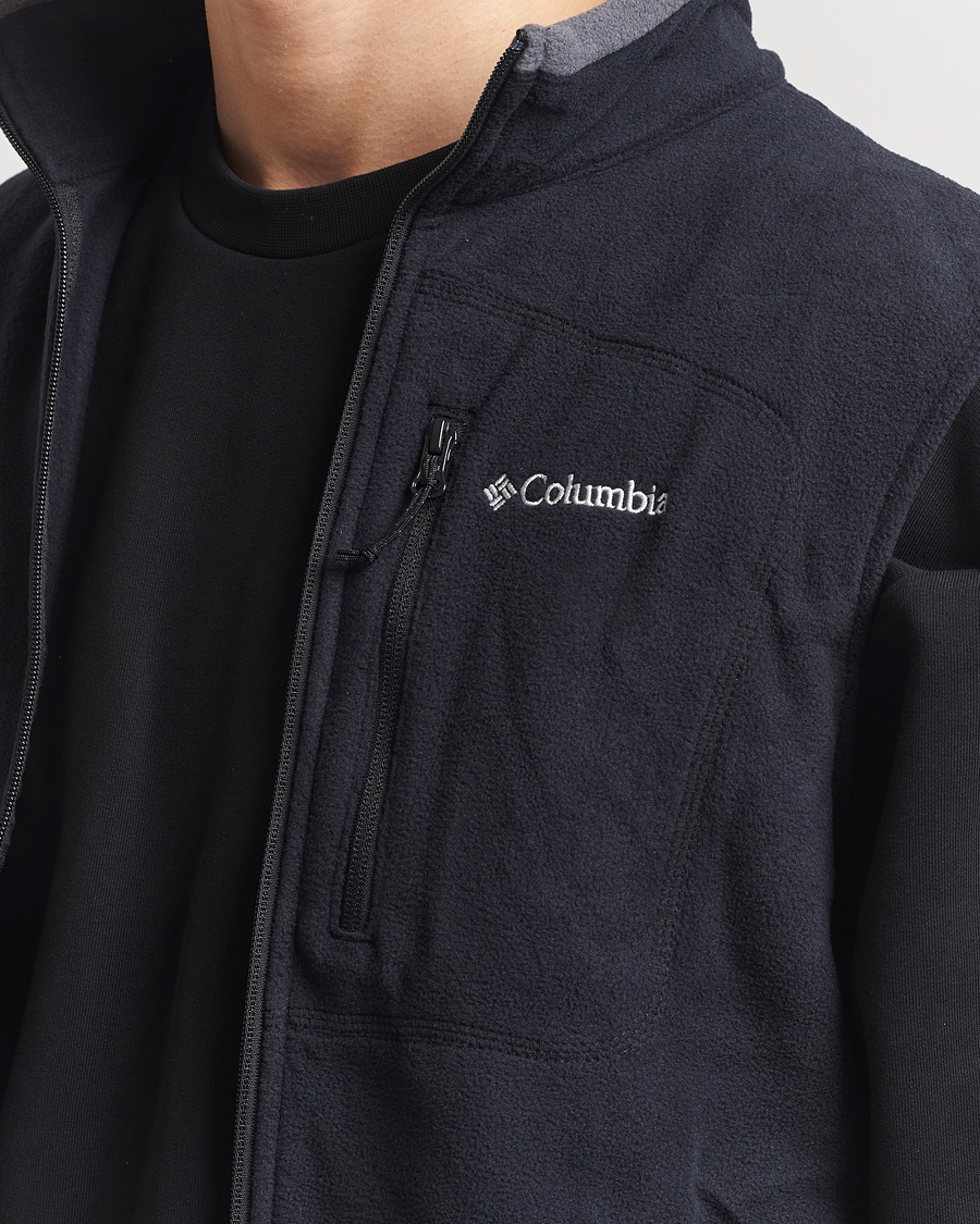 Men | Sweaters & Knitwear | Columbia | Fast Trek Full Zip Fleece Vest Black