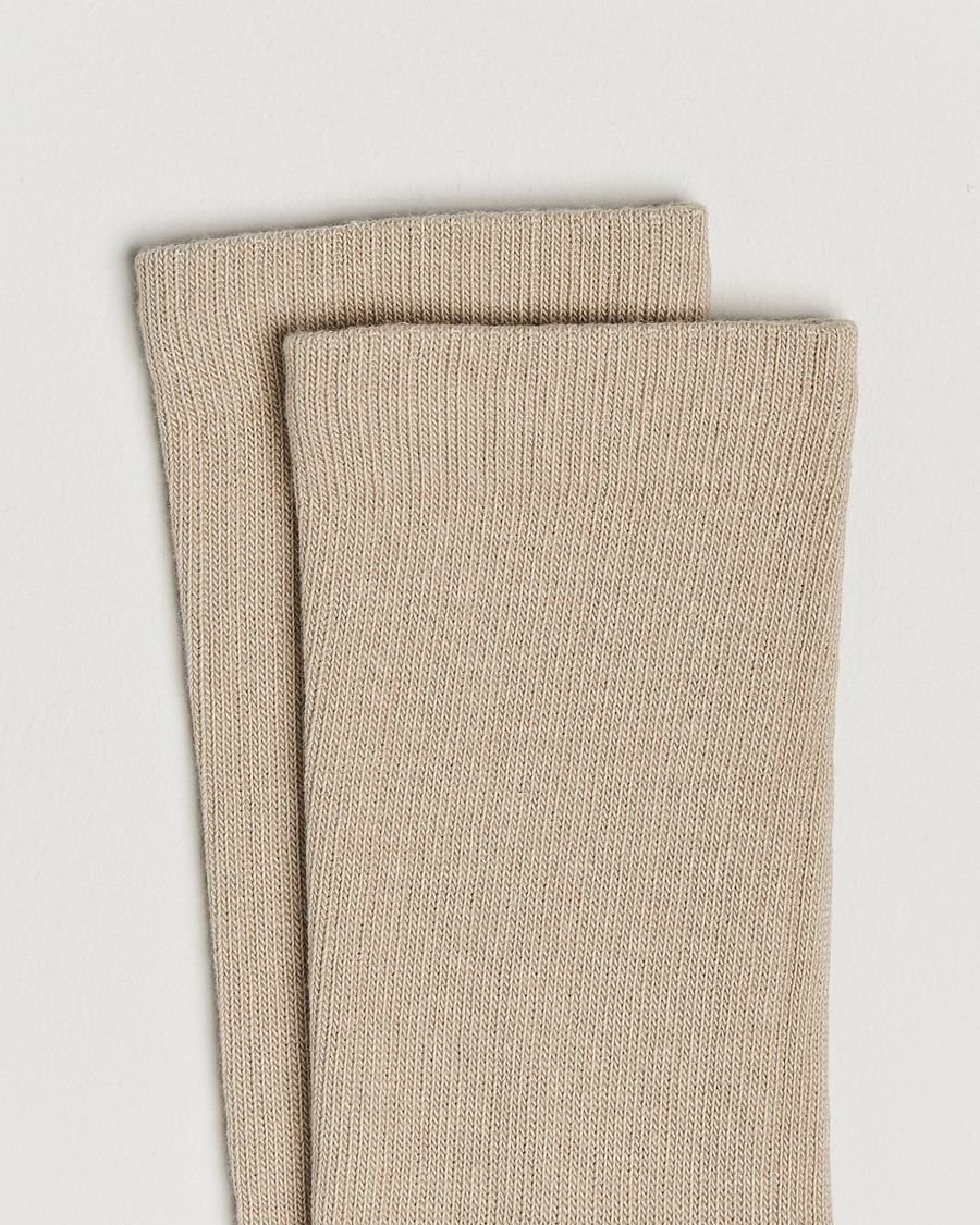 Men | Underwear & Socks | Sweyd | Two Tone Cotton Socks Sand/Off White