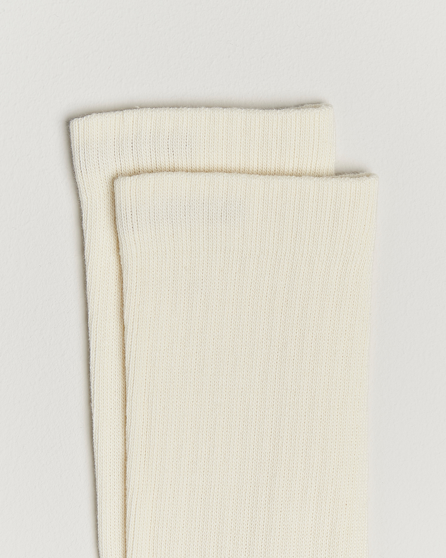 Men | Underwear & Socks | Sweyd | Two Tone Cotton Socks Off White/Sand
