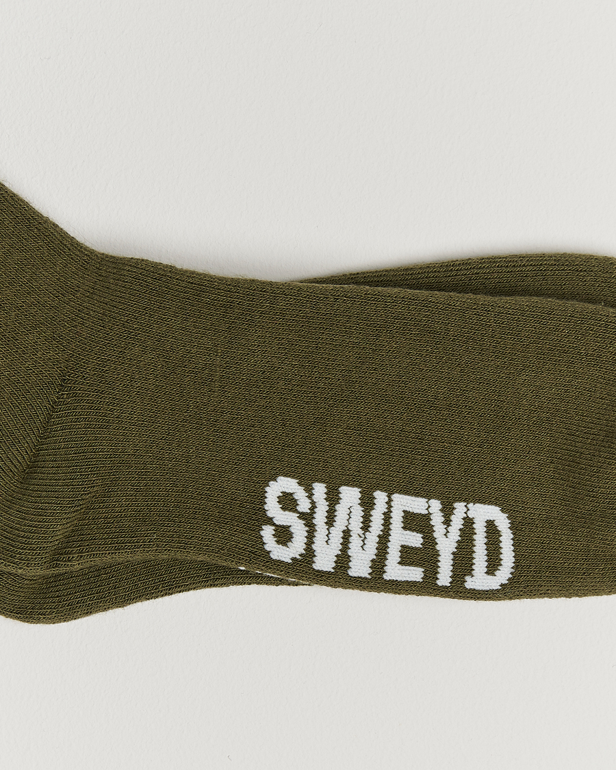 Men | Underwear & Socks | Sweyd | Cotton Cabin Socks Army Green