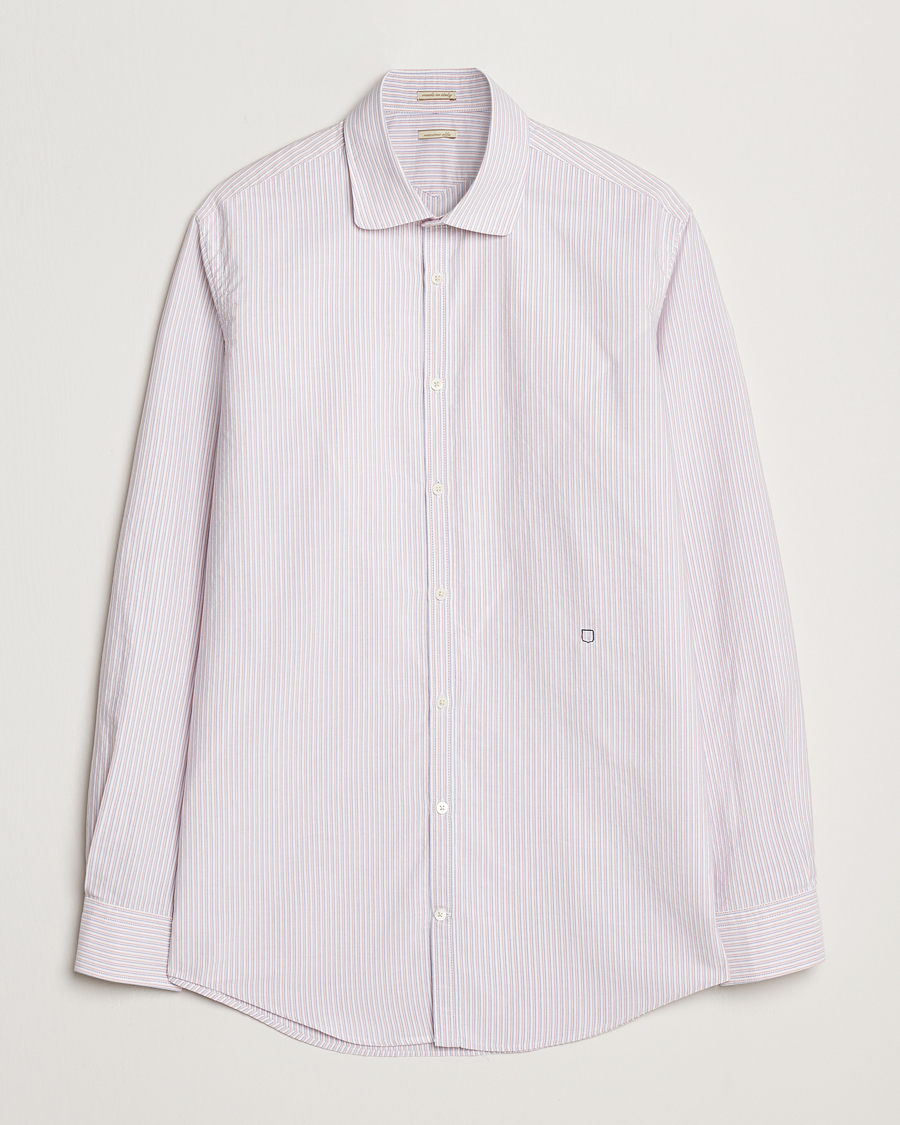 Men | Shirts | Massimo Alba | Canary Striped Cotton Shirt Blue/Red