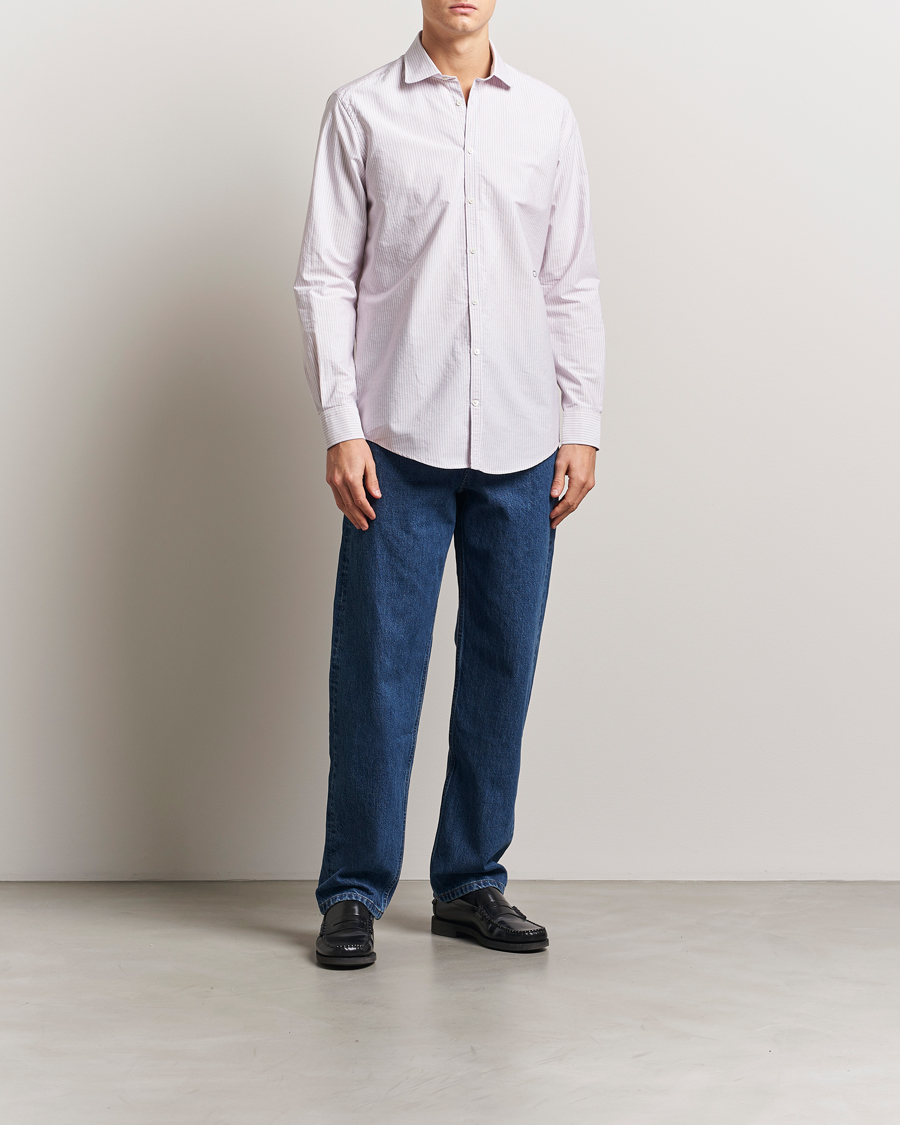 Men | Shirts | Massimo Alba | Canary Striped Cotton Shirt Blue/Red