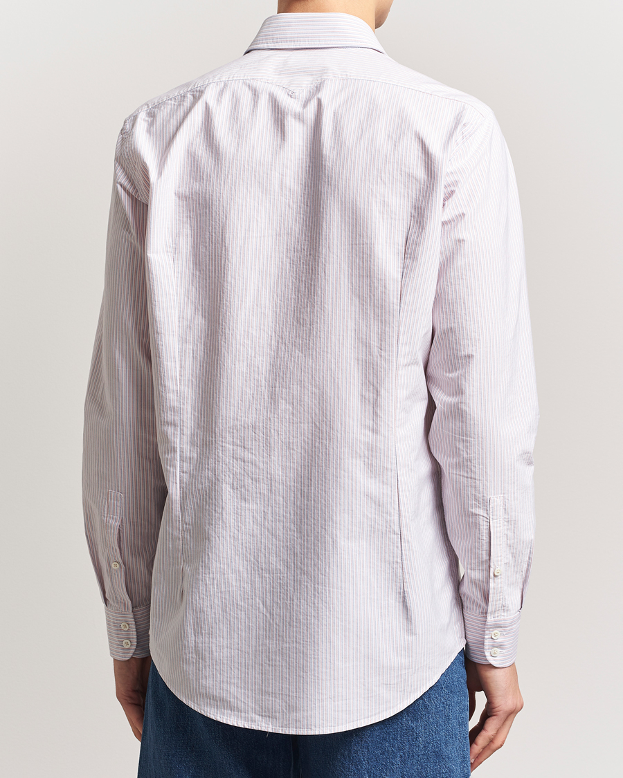Men | Shirts | Massimo Alba | Canary Striped Cotton Shirt Blue/Red