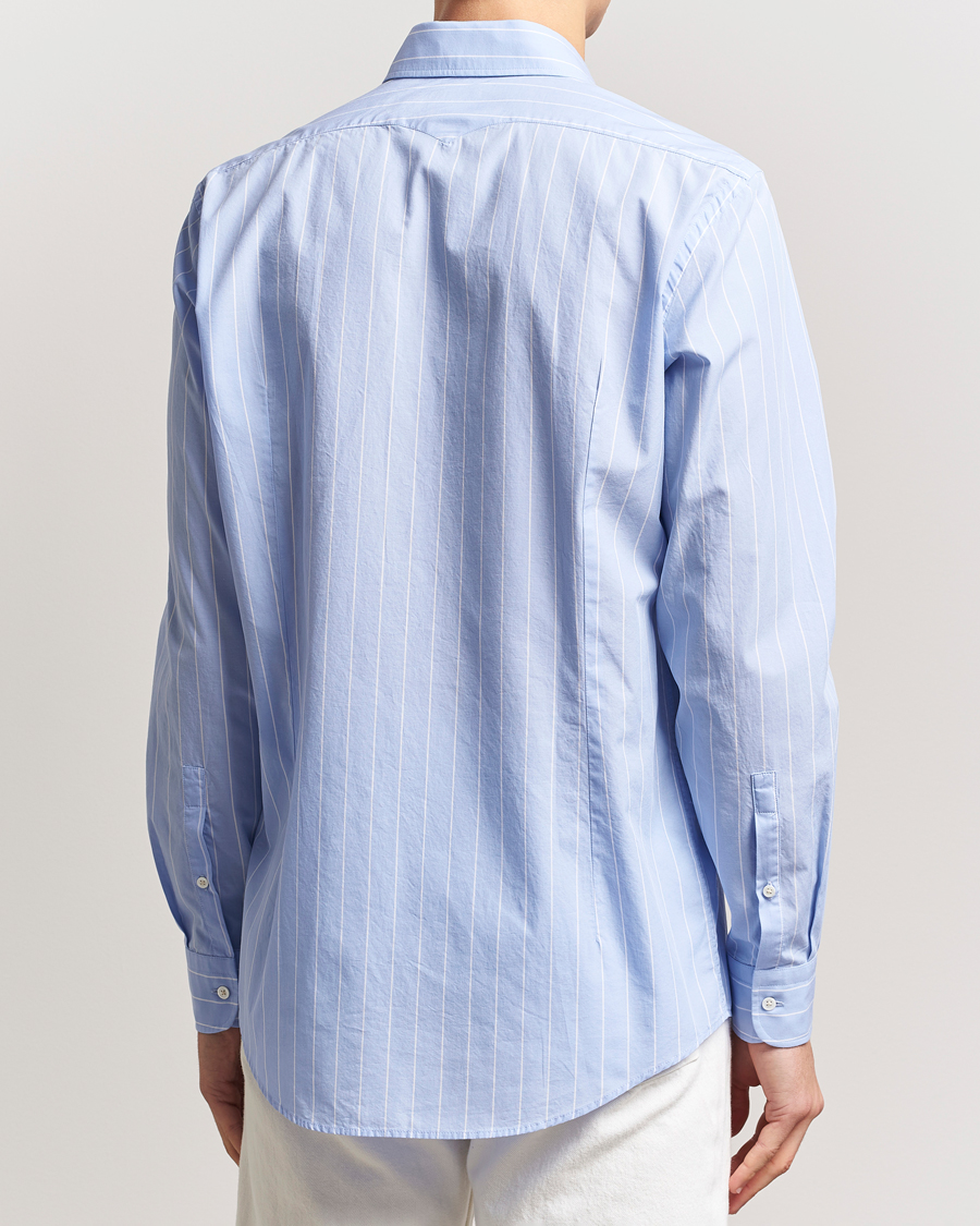 Men | Shirts | Massimo Alba | Genova Striped Cotton Shirt Light Blue