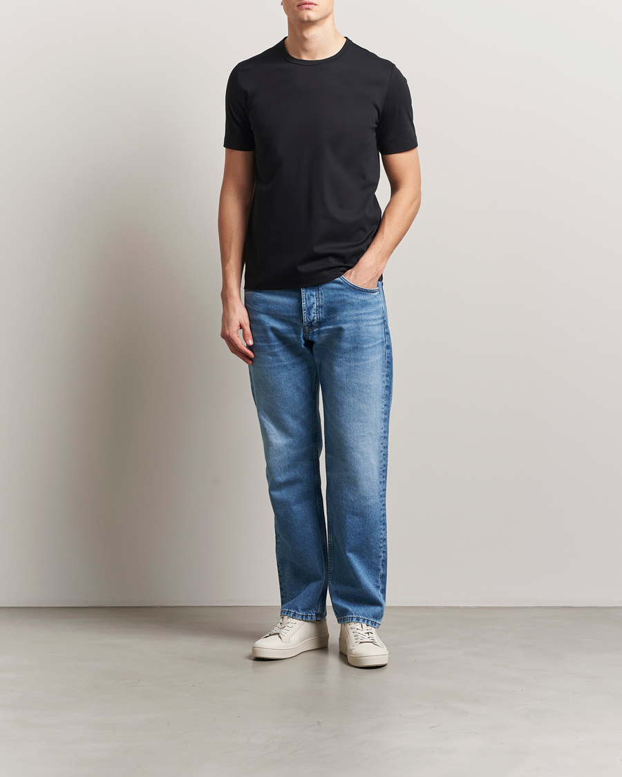 Men | T-Shirts | Tiger of Sweden | Olaf Mercerized Cotton T-Shirt Black