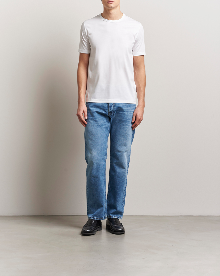 Men | T-Shirts | Tiger of Sweden | Olaf Mercerized Cotton T-Shirt Pure White