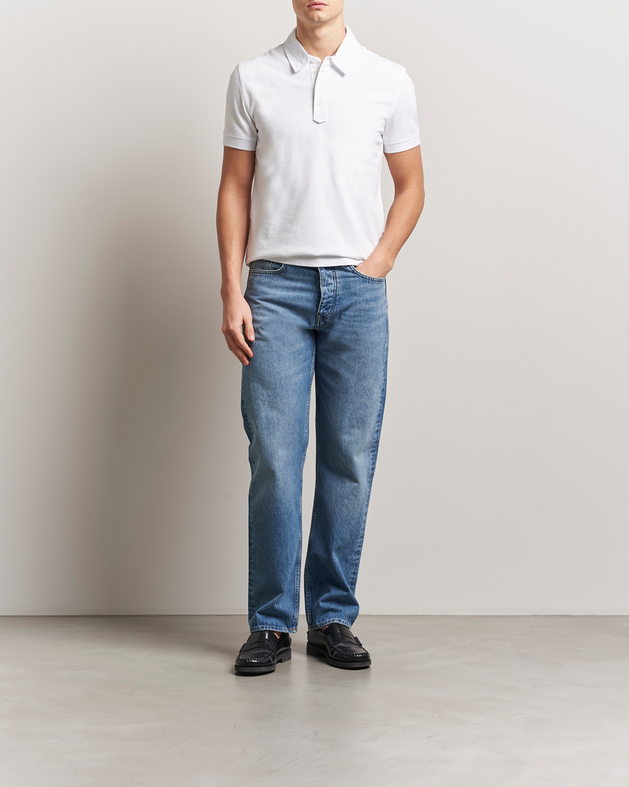 Men | Polo Shirts | Tiger of Sweden | Ronen Cotton Polo Pure White