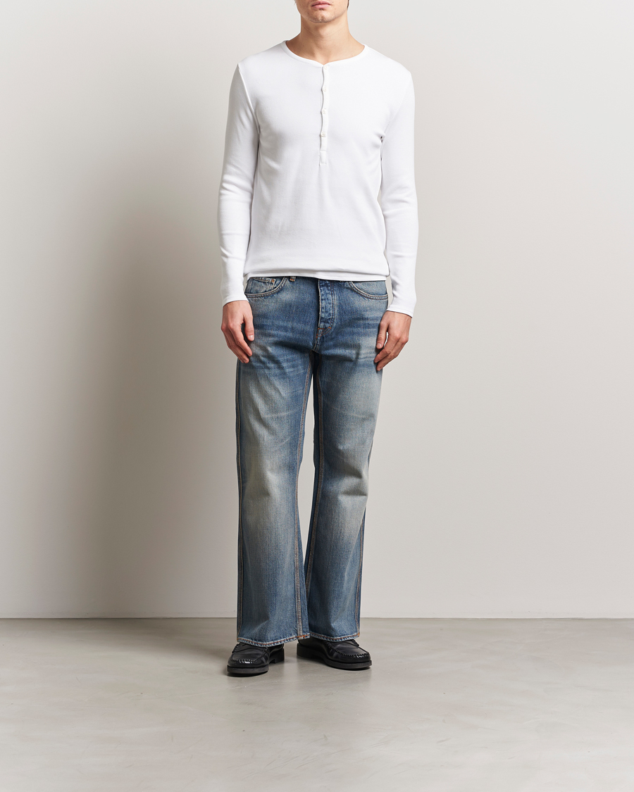 Men | Sweaters & Knitwear | Tiger of Sweden | Roye Long Sleeve Henley Pure White