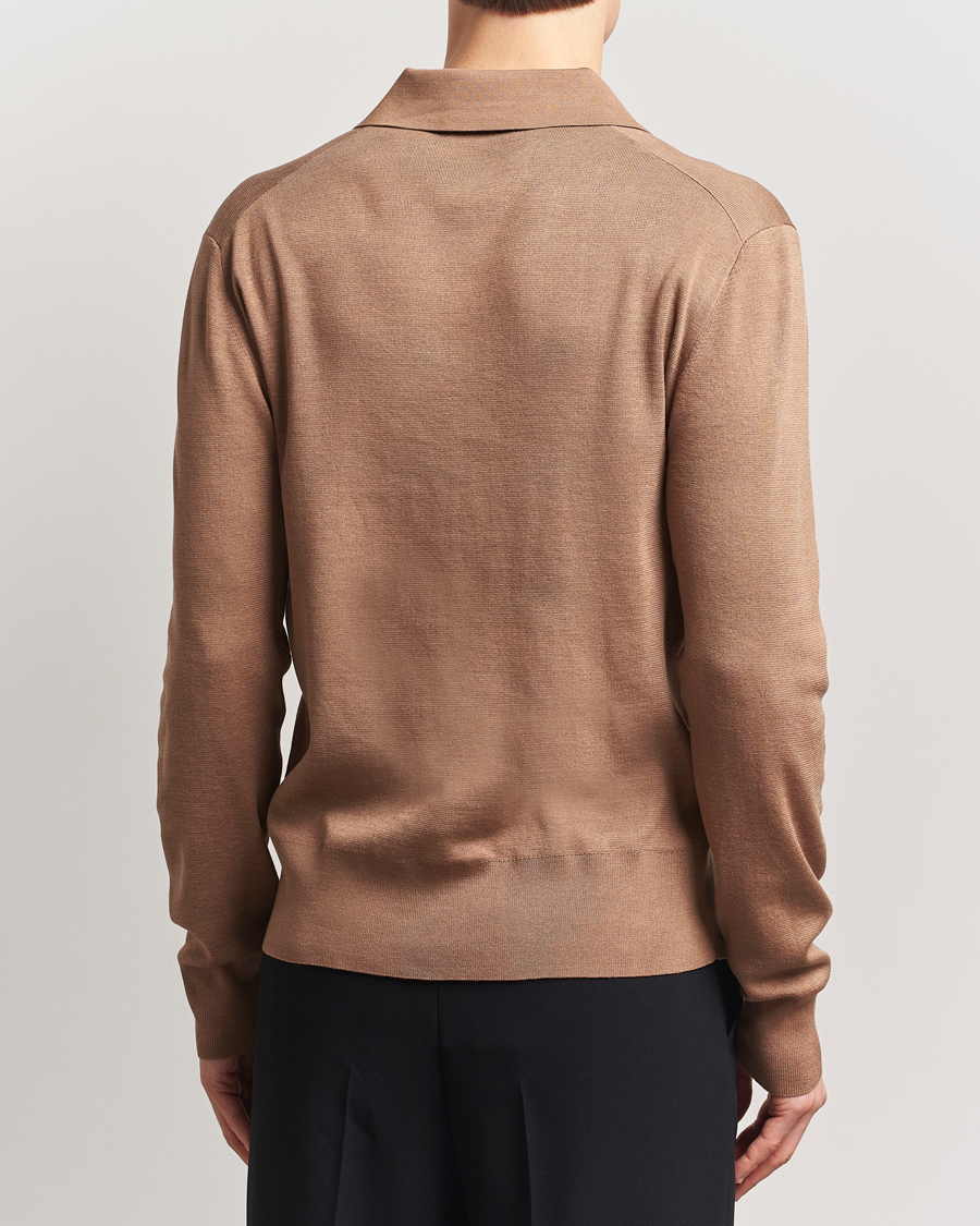Men | Sweaters & Knitwear | Tiger of Sweden | Appleton Knitted Polo Tawny Brown