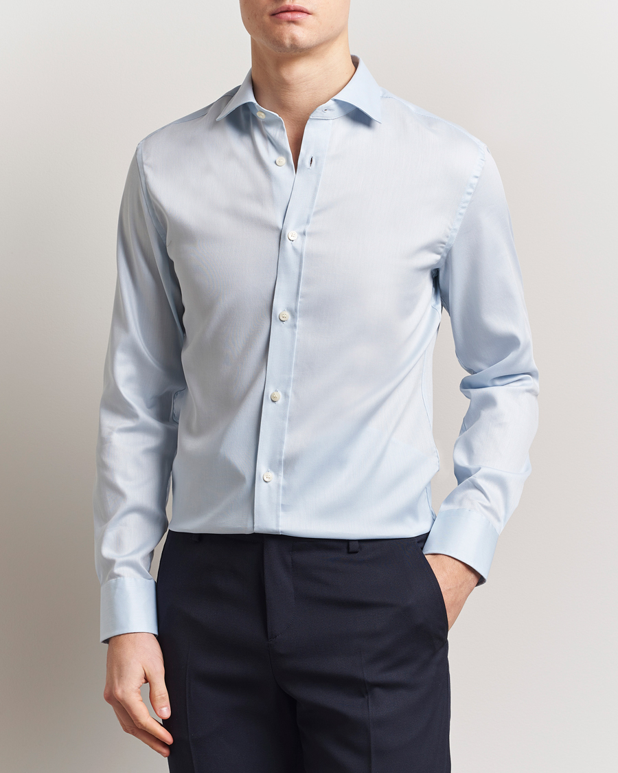 Men | Shirts | Tiger of Sweden | Adley Cotton Shirt Light Blue