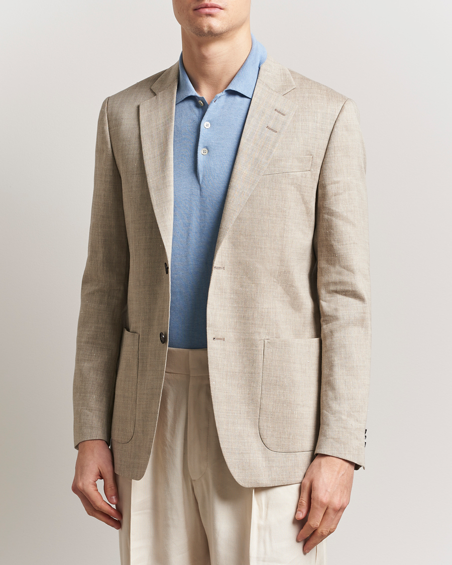 Men | Blazers | Tiger of Sweden | Justin Linen/Wool Blazer Soft Latte