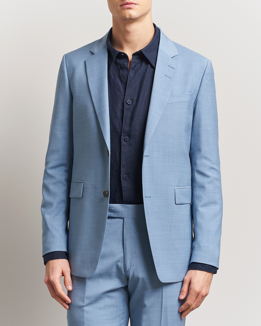 Men | Blazers | Tiger of Sweden | Justin Wool Blazer Rustic Blue