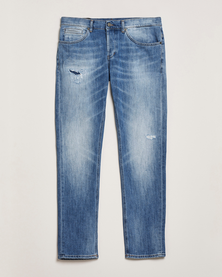 Men | Jeans | Dondup | George Distressed Jeans Light Blue