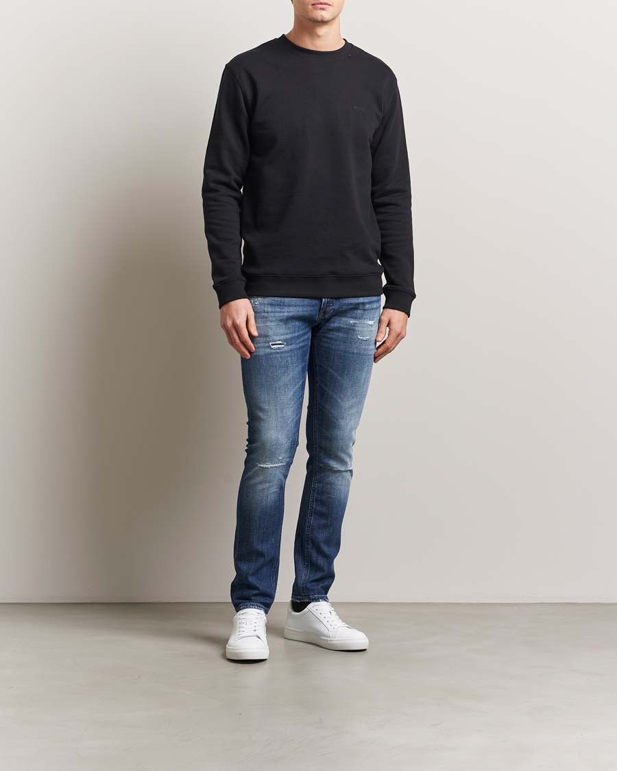 Men | Jeans | Dondup | George Distressed Jeans Dark Blue