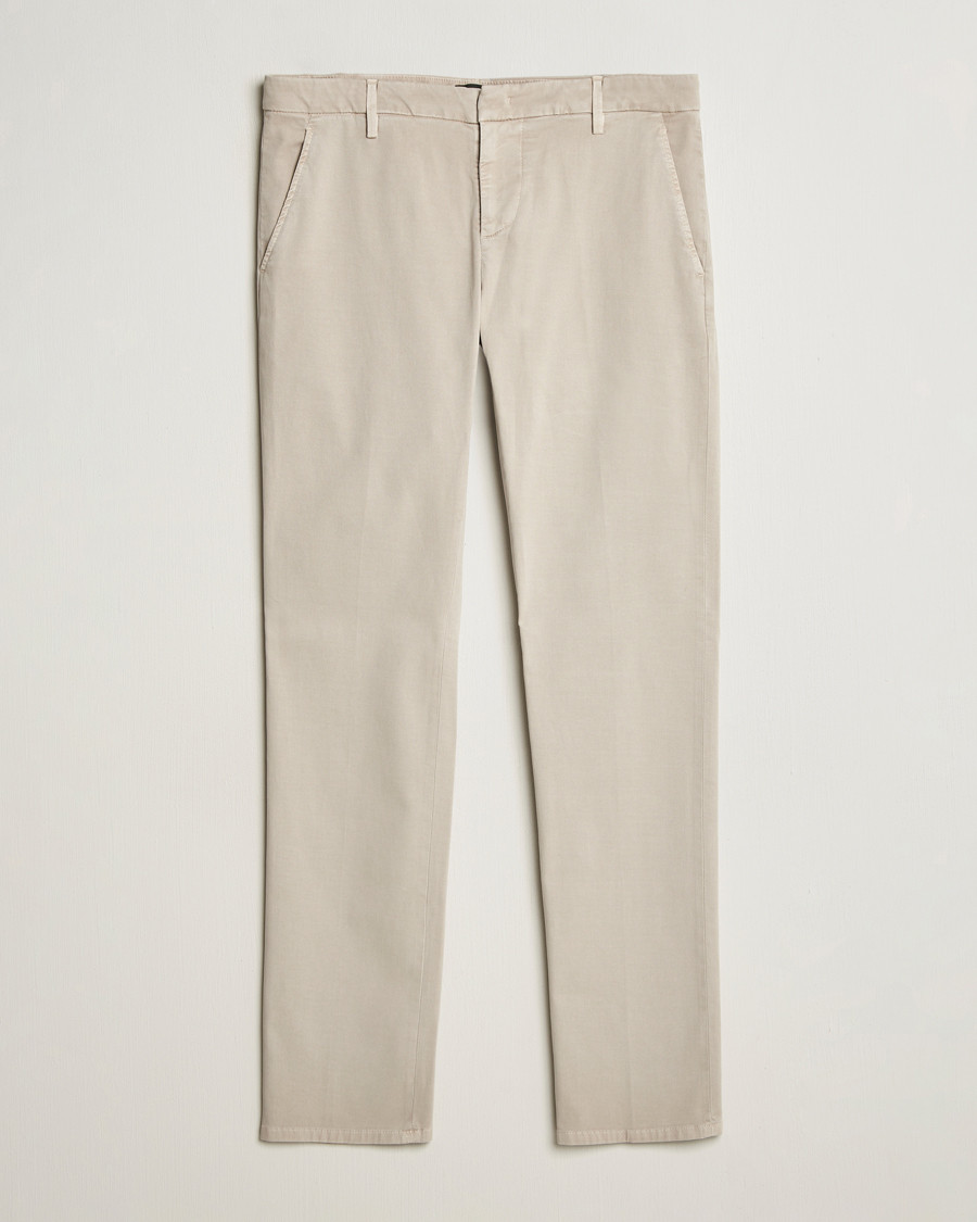 Men | Trousers | Dondup | Spiritisimo Peached Gabardine Chino Sand