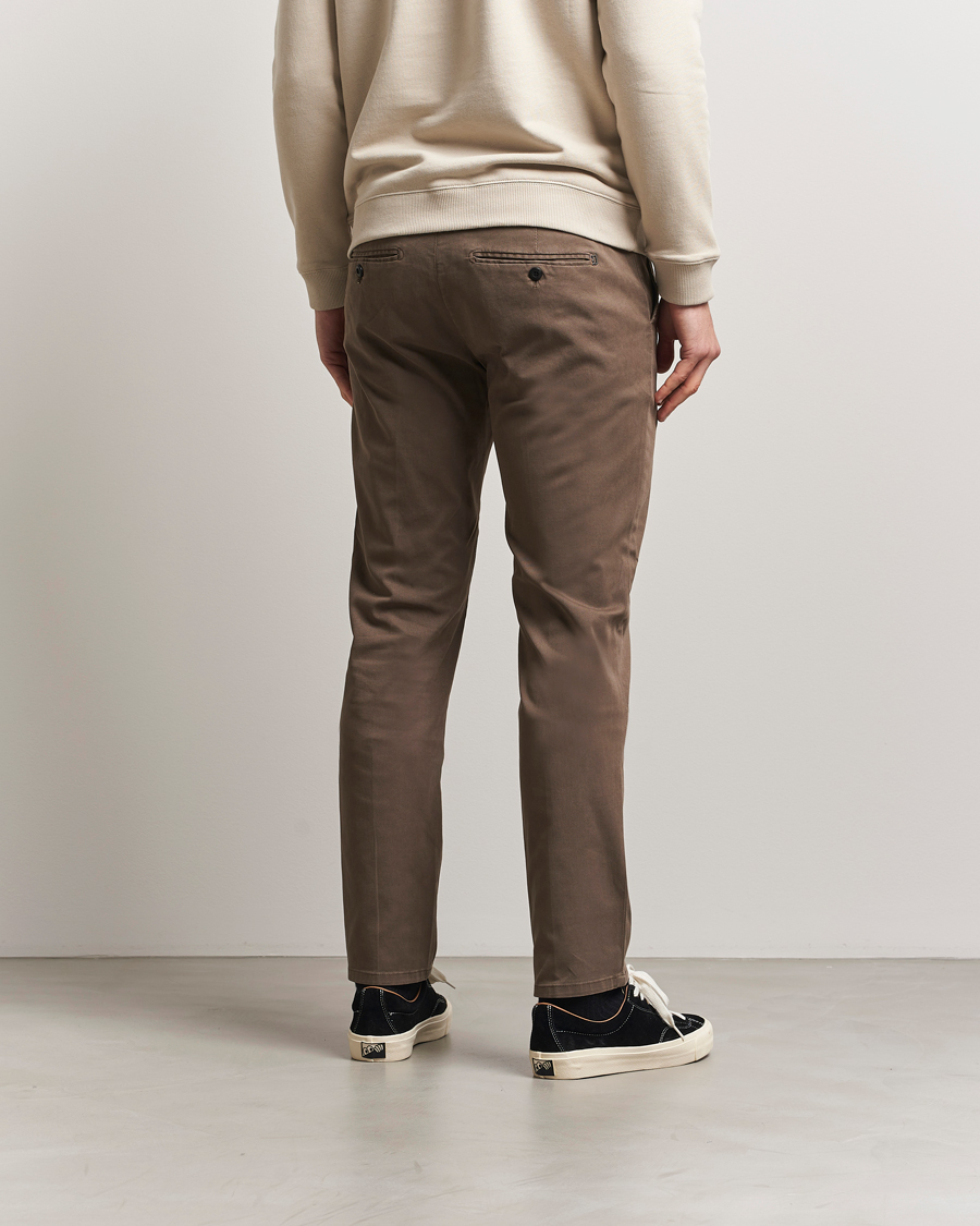 Men | Trousers | Dondup | Spiritisimo Peached Gabardine Chino Brown