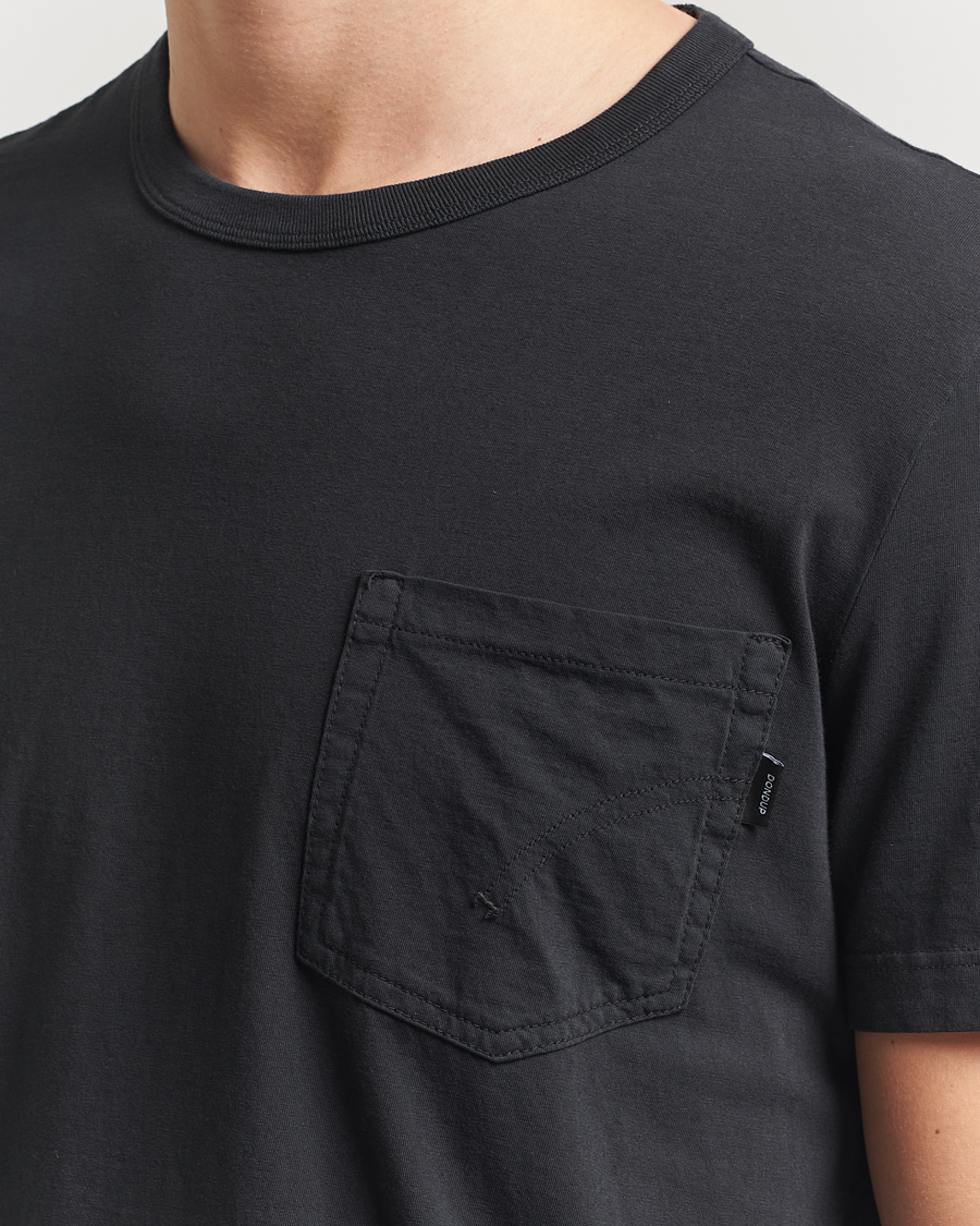 Men | T-Shirts | Dondup | Pocket Crew Neck T-Shirt Black