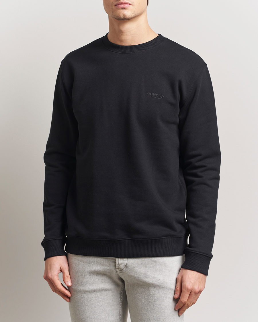 Men | Sweaters & Knitwear | Dondup | Logo Crew Neck Sweatshirt Black
