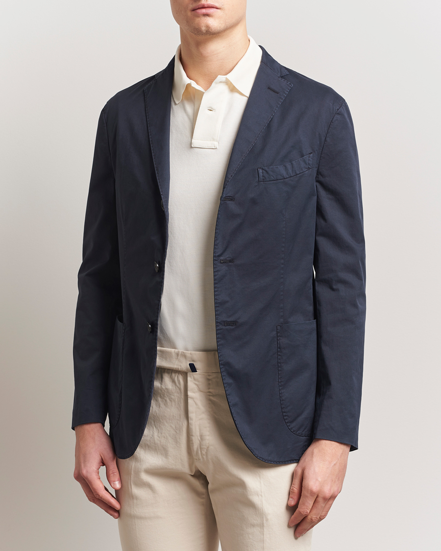 Men | Blazers | Boglioli | K Jacket Supima Cotton Blazer Navy