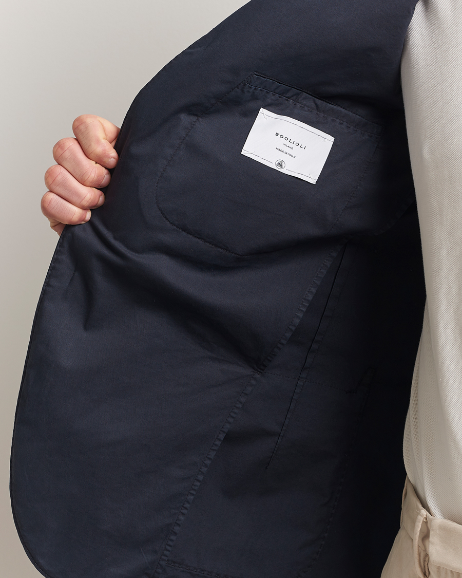 Men | Blazers | Boglioli | K Jacket Supima Cotton Blazer Navy