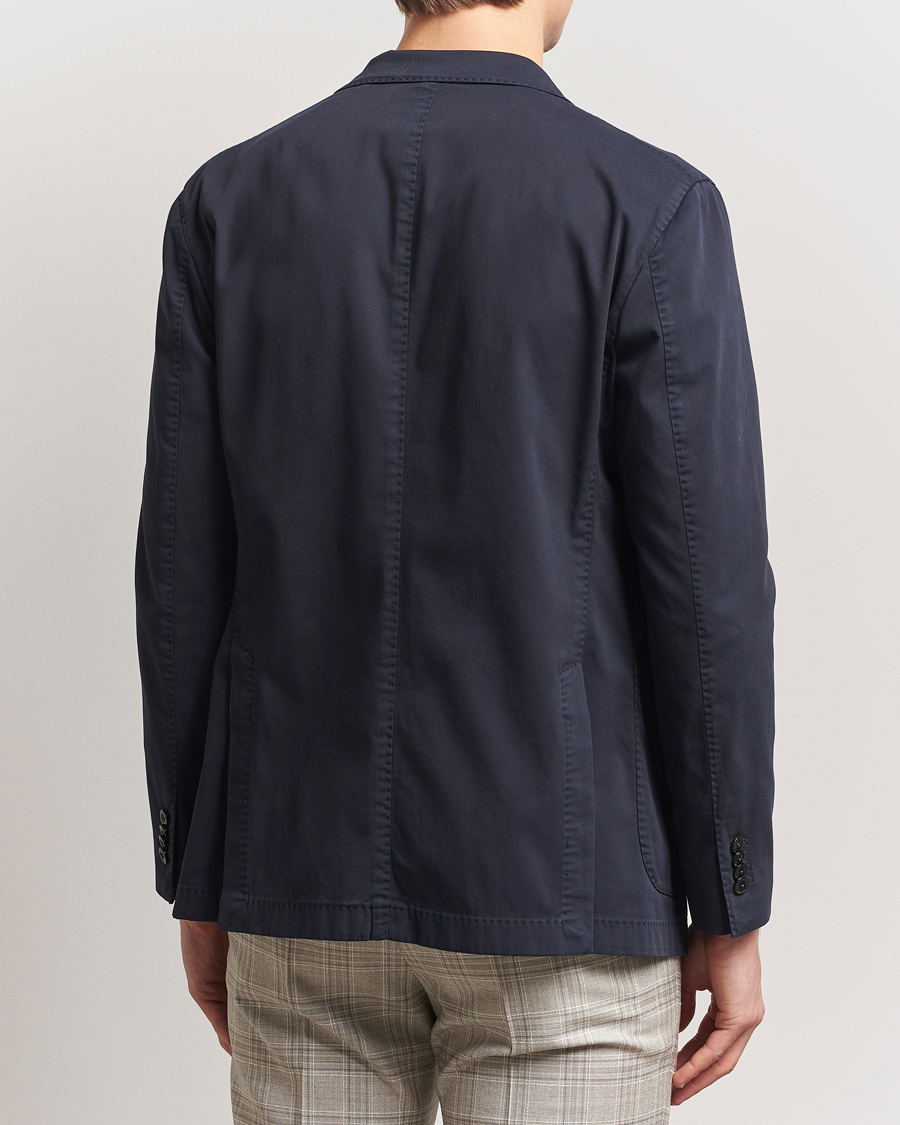 Men | Blazers | Boglioli | K Jacket Double Breasted Cotton Blazer Navy