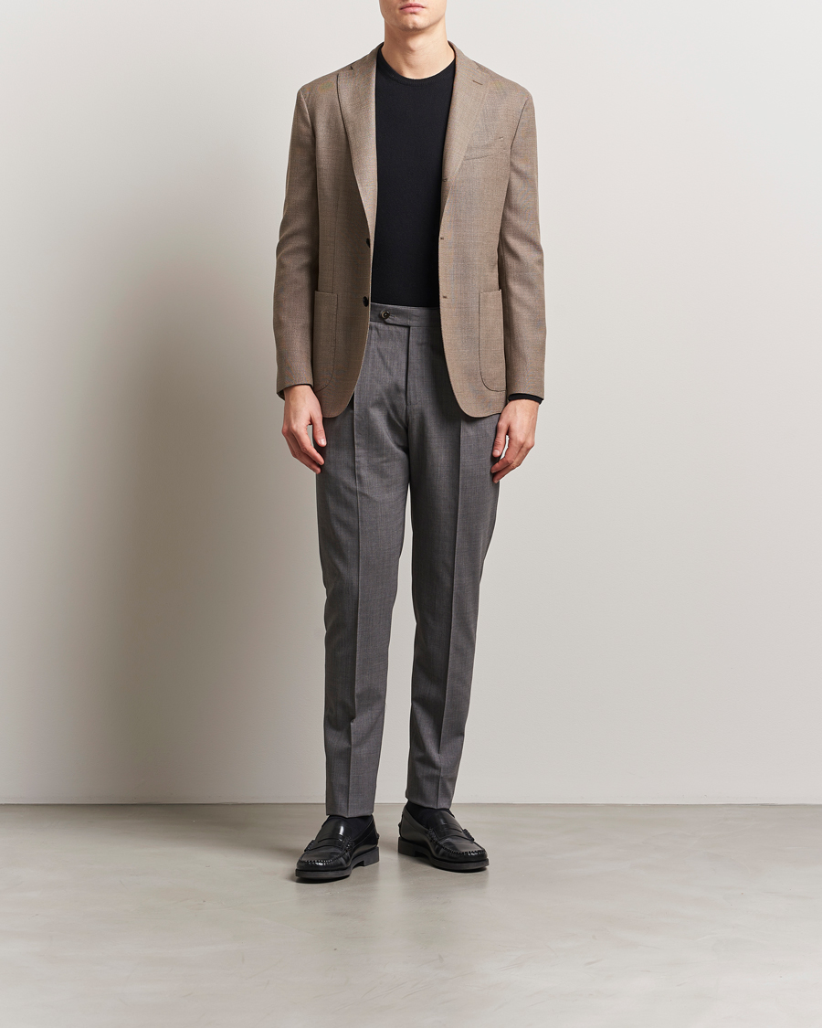 Men | Blazers | Boglioli | K Jacket Wool Hopsack Blazer Beige
