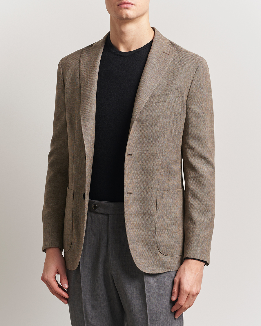 Men | Blazers | Boglioli | K Jacket Wool Hopsack Blazer Beige