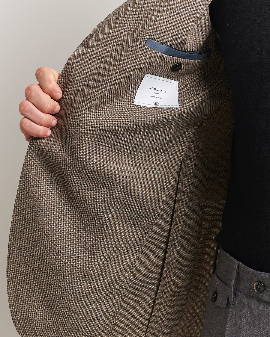 Men | Blazers | Boglioli | K Jacket Wool Hopsack Blazer Beige