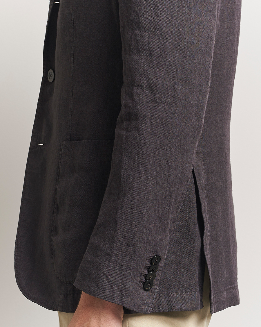 Men | Blazers | Boglioli | K Jacket Linen Blazer Dark Brown