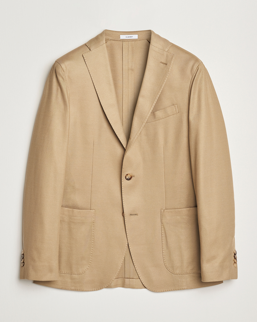 Men | Blazers | Boglioli | K Jacket Hopsack Jersey Blazer Beige