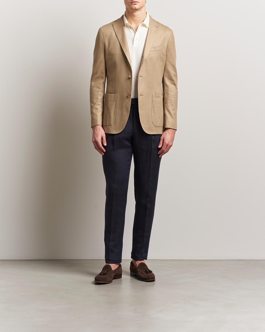 Men | Blazers | Boglioli | K Jacket Hopsack Jersey Blazer Beige