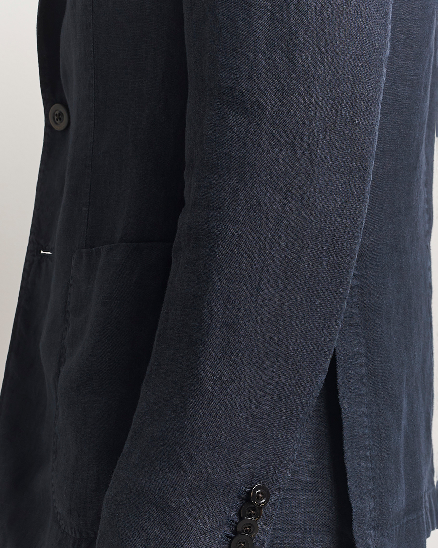 Men | Suits | Boglioli | K Jacket Linen Suit Navy