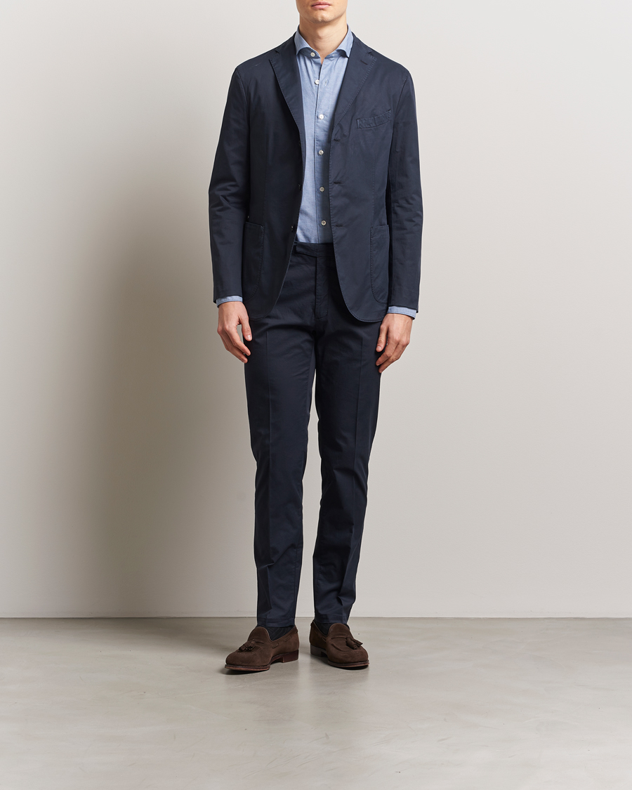 Men | Suits | Boglioli | K Jacket Supima Cotton Suit Navy