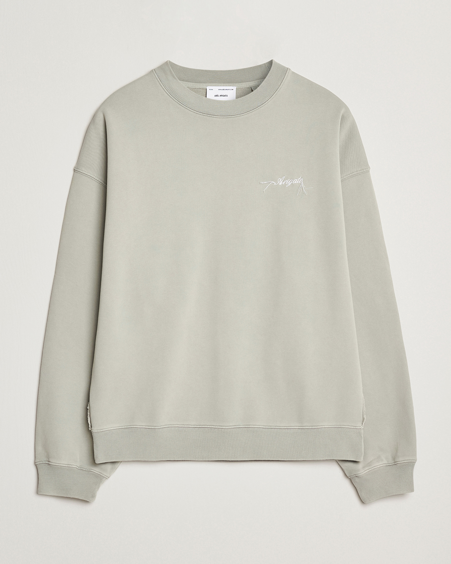 Men | Sweaters & Knitwear | Axel Arigato | Honor Washed Sweatshirt Sage Green