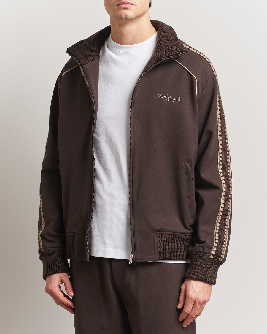 Men | Sweaters & Knitwear | Axel Arigato | Carter Track Jacket Dark Brown