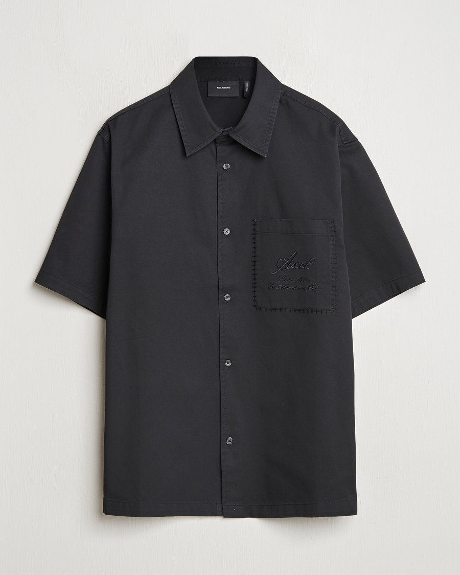 Men | Shirts | Axel Arigato | Stitch Embroidered Shirt Black
