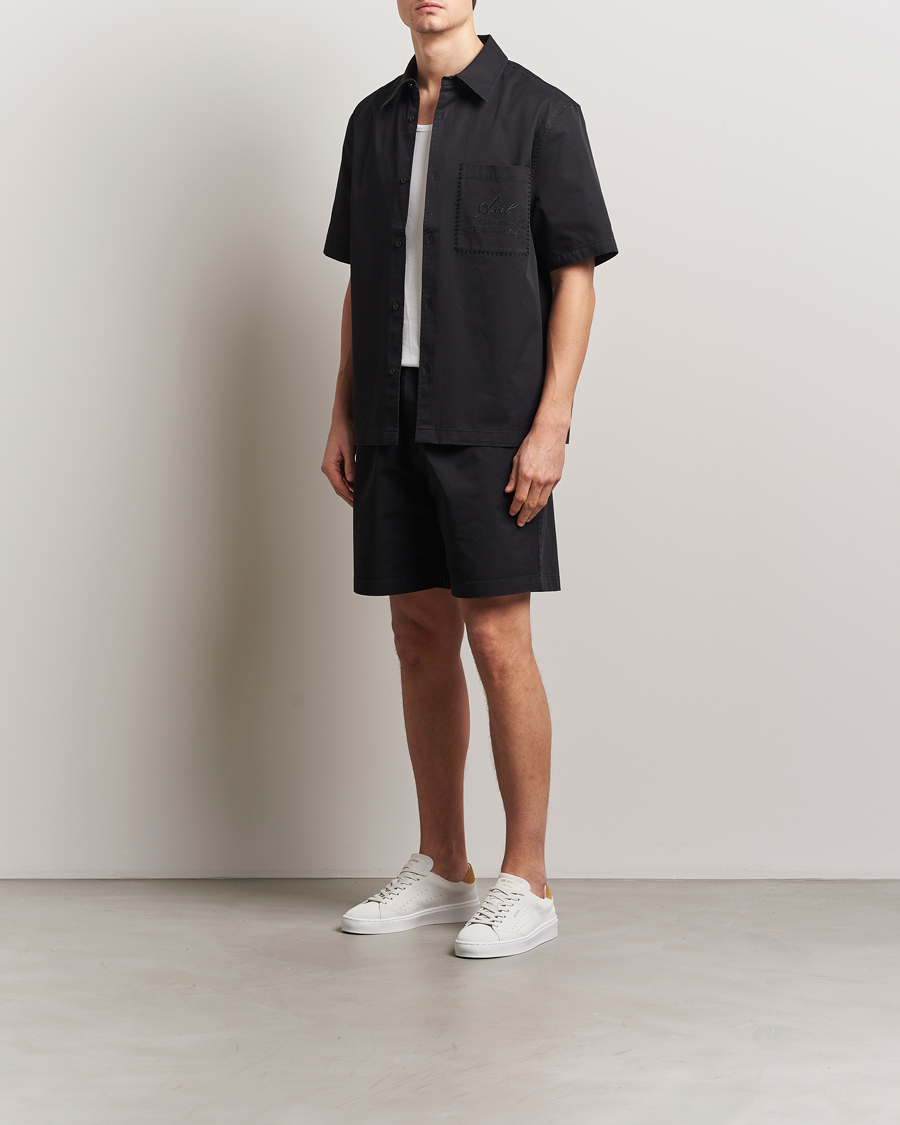 Men | Shirts | Axel Arigato | Stitch Embroidered Shirt Black