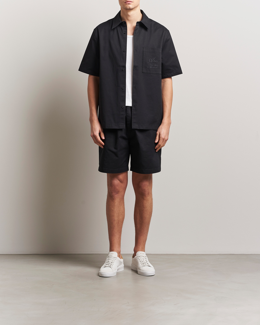Men | Shorts | Axel Arigato | Stitch Embroidered Shorts Black