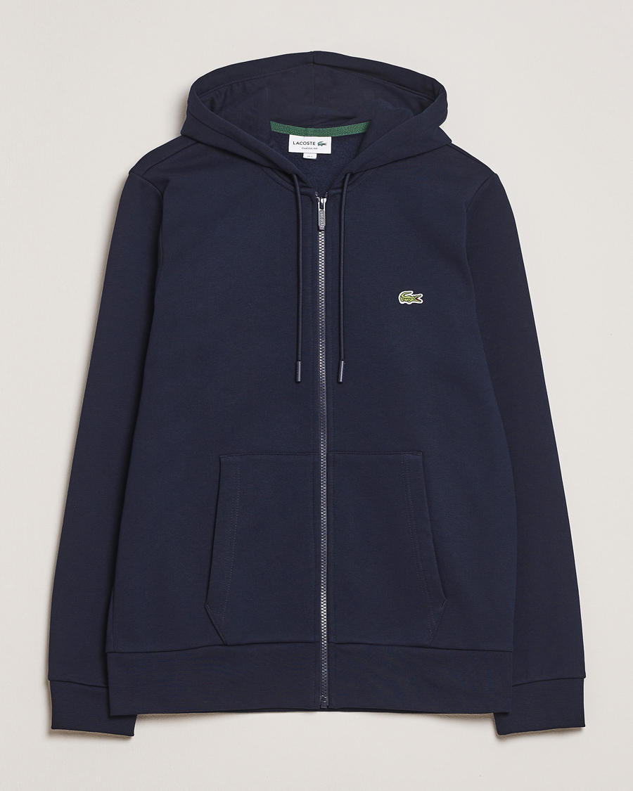 Men | Sweaters & Knitwear | Lacoste | Full Zip Hoodie Navy