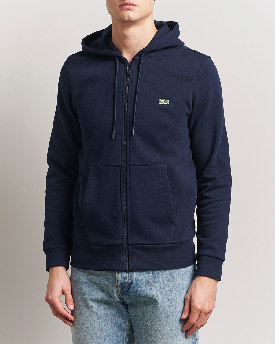Men | Sweaters & Knitwear | Lacoste | Full Zip Hoodie Navy Blue