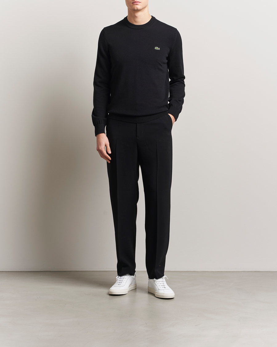Men | Sweaters & Knitwear | Lacoste | Cotton Knitted Sweater Black