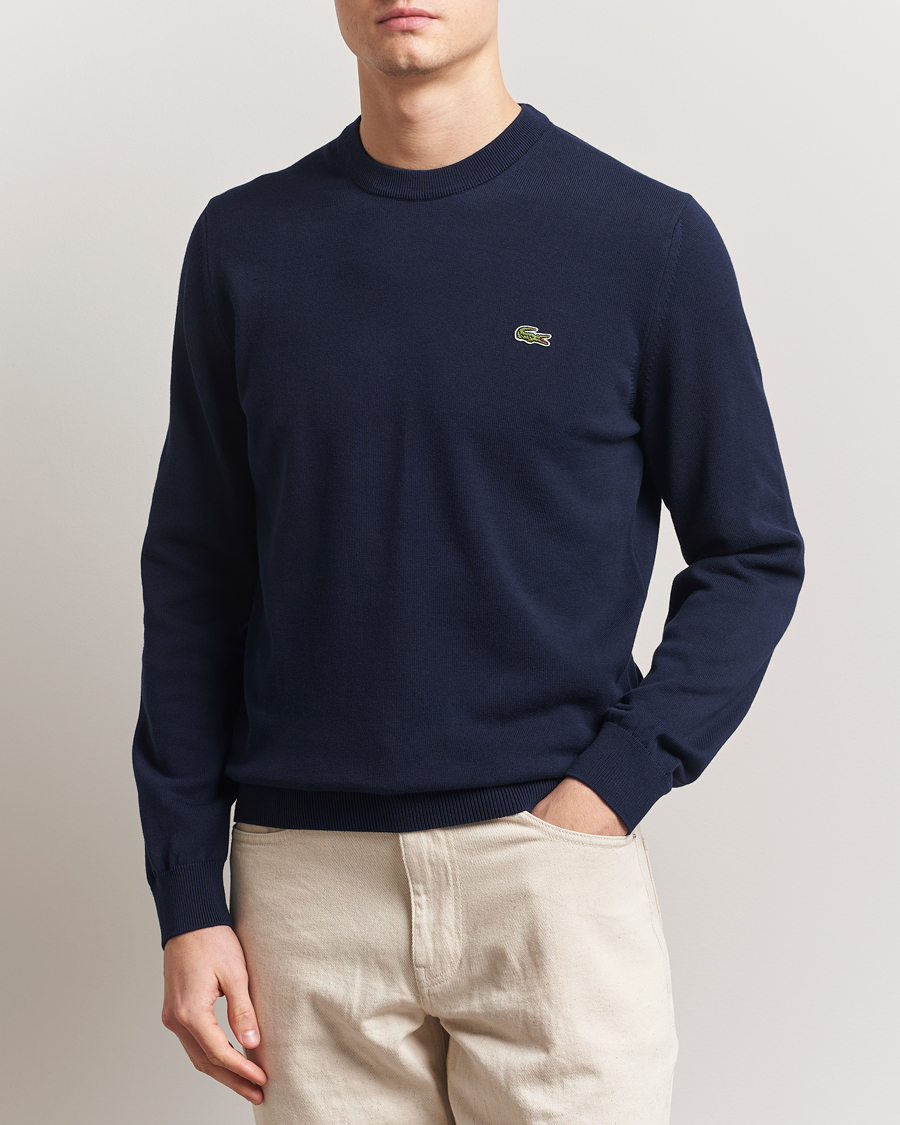 Men | Sweaters & Knitwear | Lacoste | Cotton Knitted Sweater Navy