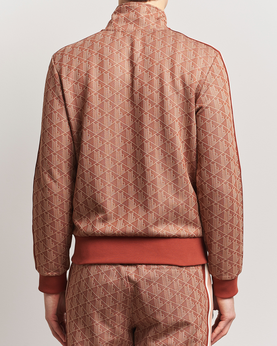 Men | Sweaters & Knitwear | Lacoste | Monogram Full Zip Track Jacket Iberis/Latte