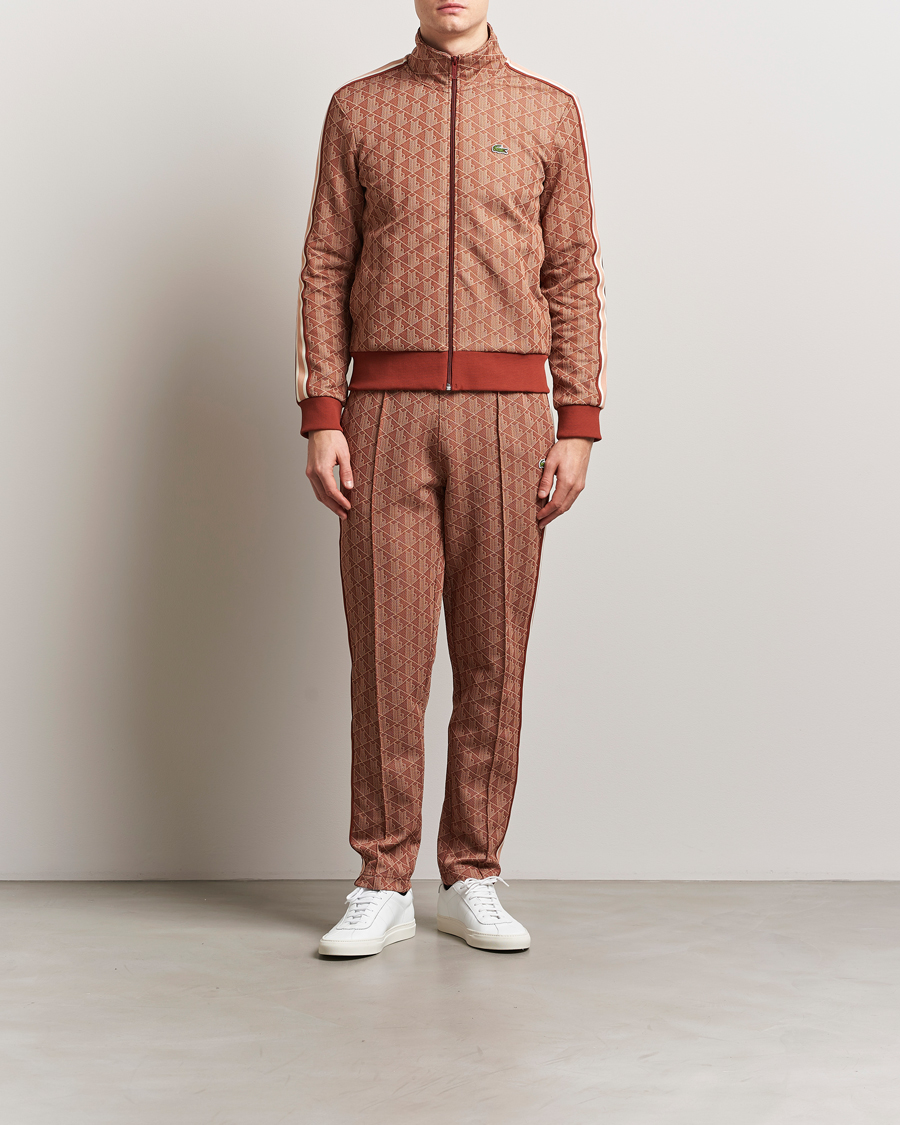 Men | Trousers | Lacoste | Monogram Track Pants Iberis/Latte