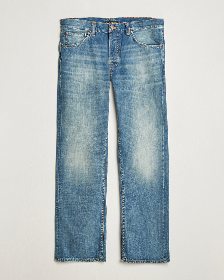 Men | Jeans | Nudie Jeans | Flare Glenn Jeans Streaky Worn